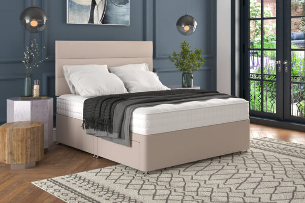 Hypnos Natural Luxury Mattress + Premium Divan Bed, Bednextday_Silver, No Storage, Single