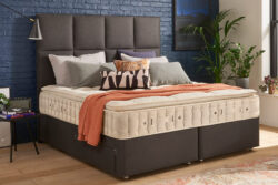 Hypnos Pillow Top Aurora Deluxe Mattress + Premium Divan Bed, Bednextday_Silver, No Storage, Single