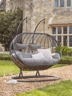 Indoor Outdoor Double Hanging Chair - Black