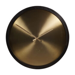 Iron Dial Large Wall Clock - Wooden Frame