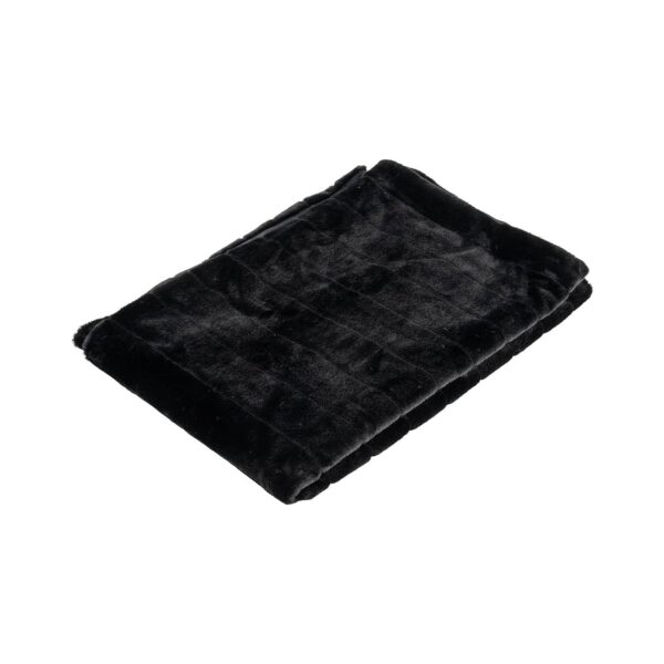 Katie Furry Throw - Black