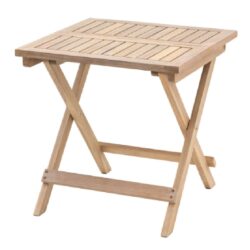Lajatico Outdoor Wooden Folding Side Table In Natural