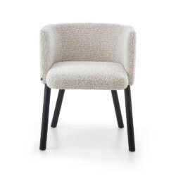 Liang and Eimil Ethis Dining Chair - Boucle Sand & Matt Black