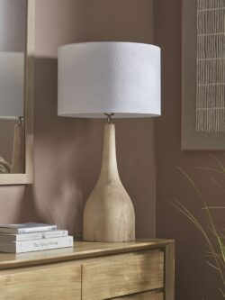Mango Wood Table Lamp - Tall