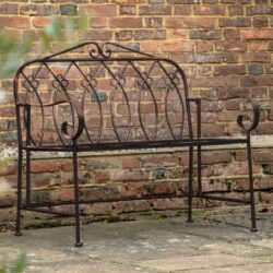 Marne Outdoor Metal Seating Bench In Nior