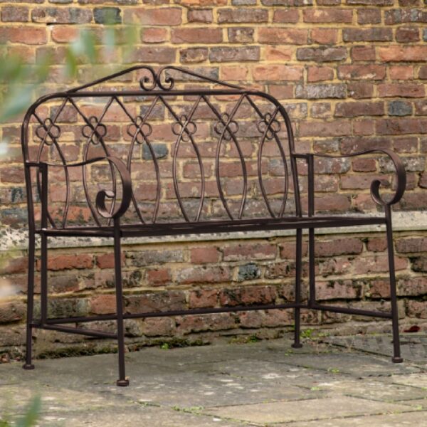 Marne Outdoor Metal Seating Bench In Nior