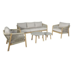 Martinique 3 Seat Sofa Set - Light Brown
