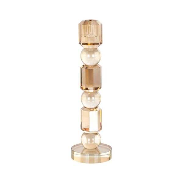Meral Large Candle Holder - Brown
