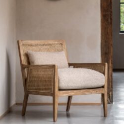 Naperville Rattan Armchair With Cushion In Natural