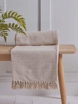 Natural Striped Throw