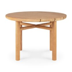 Quatro Outdoor Round Coffee Table - Teak / 68cm