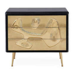 Reform 3 Drawer Chest of Drawers - Brass & Black