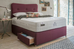 Rest Assured British Wool 2000 Pocket Softer Mattress + Premium Divan Bed, Bednextday_Silver, No Storage, Single