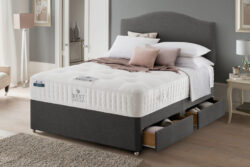 Rest Assured Northington 2000 Pocket Natural Mattress + Premium Divan Bed, Bednextday_Silver, No Storage, Single