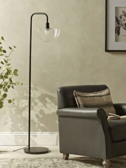 Ribbed Crescent Floor Lamp