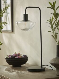 Ribbed Crescent Table Lamp