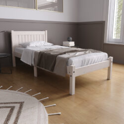 Rio - Single - White Washed Solid Pine Bed Frame - 3ft - Happy Beds