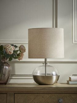 Round Brass Table Lamp