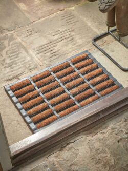 Rubber Border Doormat - Natural