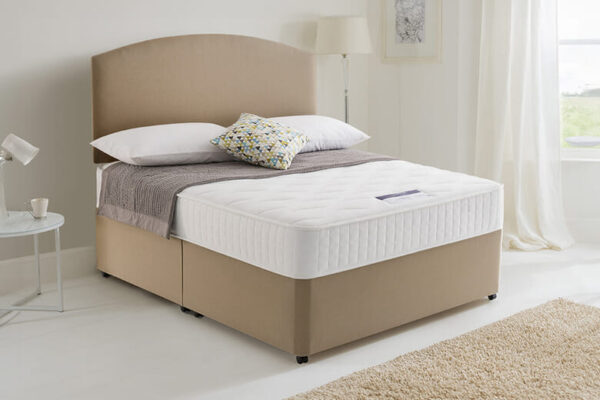 Silentnight Essentials Memory Mirapocket 1000 Mattress + Premium Divan Bed, Bednextday_Silver, No Storage, Single