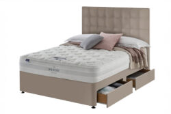 Silentnight Miracoil Memory Mattress + Premium Divan Bed, Bednextday_Silver, No Storage, Single