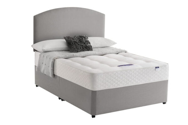 Silentnight Miracoil Ortho Mattress + Premium Divan Bed, Bednextday_Silver, No Storage, Single