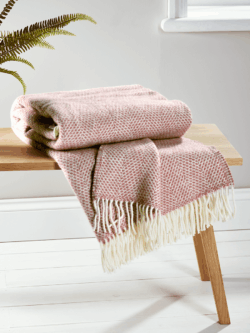 Soft Wool Throw - Blush