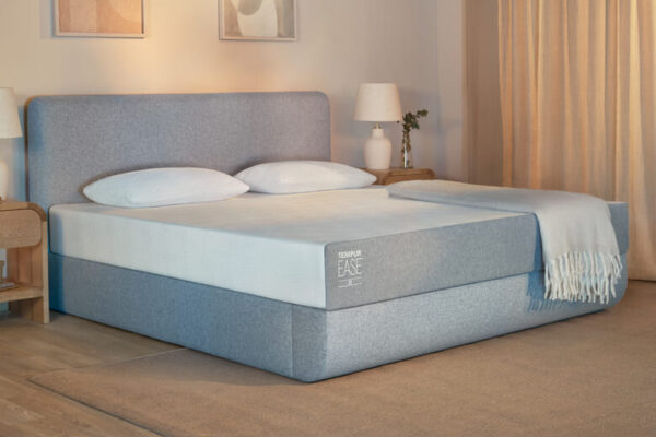 TEMPUR EASE 22 Mattress + Premium Divan Bed, Bednextday_Silver, No Storage, Single