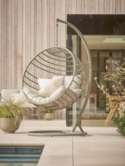 Tilos Geometric Hanging Chair - Olive