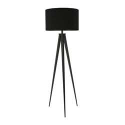 Tripod Floor Lamp - Black & Metal Base / Black / Metal Base