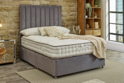 Tuft & Springs Enchantment 1500 Mattress + Premium Divan Bed, Bednextday_Silver, No Storage, Single