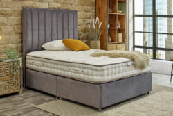 Tuft & Springs Magnificence 1000 Mattress + Premium Divan Bed, Bednextday_Silver, No Storage, Single
