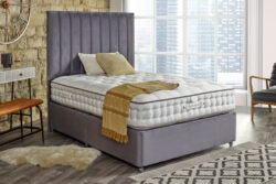 Tuft & Springs Ortho Brilliance 2000 Mattress + Premium Divan Bed, Bednextday_Silver, No Storage, Single