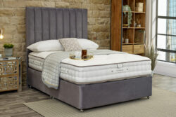 Tuft & Springs Temptation 3000 Mattress + Premium Divan Bed, Bednextday_Silver, No Storage, Single