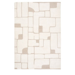 Tufted Graphic Rug 200x290cm - White
