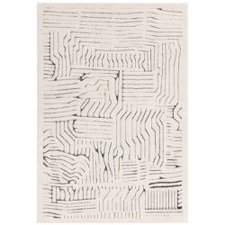 Valley Route Rug - Ivory/Charcoal / 160x230cm