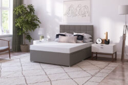 Value Eco Foam Mattress + Premium Divan Bed, Bednextday_Silver, No Storage, Single