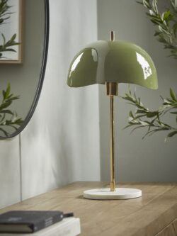 Wavy Dome Table Lamp - Khaki