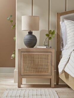 Wicker Bedside Table