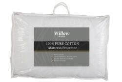 Willow Luxury 100% Cotton Mattress Protector, European Double
