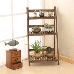 3 Tier Wooden Flower Stand Plant Display Shelf Storage Rack Pot Holder Outdoor