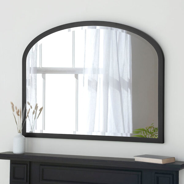Amara Mantle Wall Mirror - Black