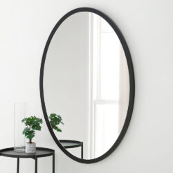 Amara Oval Wall Mirror - Black