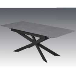 Arles Sintered Stone Extending Dining Table In Dark Grey