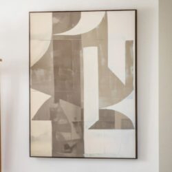 Biloxi Canvas Abstract Wall Art In Brown Frame