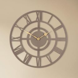 Brossard Wooden Round Wall Clock In Sparrow