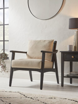 Cane Webbing Armchair - Black