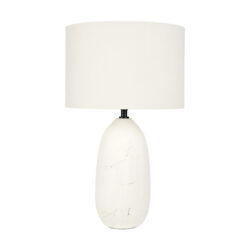 Erika Vintage Textured Ceramic Floor Lamp - White
