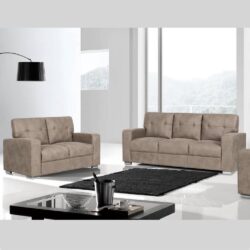 Hobart Fabric 3+2 Seater Sofa Set In Taupe