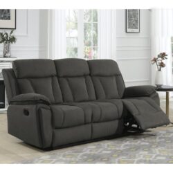 Killeen Fabric Recliner 3 Seater Sofa In Chocolate